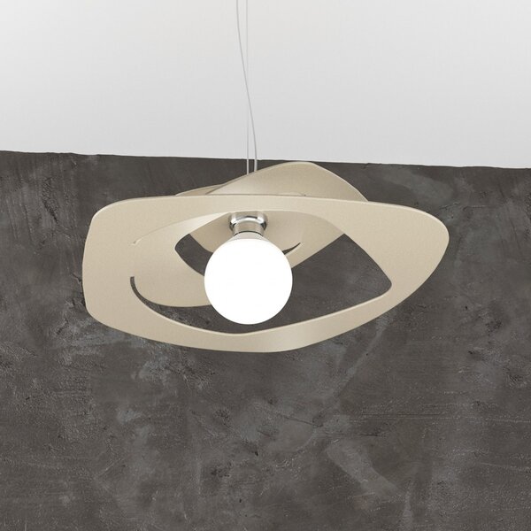 Lampadario moderno top light warped 1157 s50 e27 led metallo sospensione - Top Light