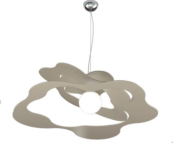 Lampadario moderno top light ripples 1158 s70 e27 led metallo sospensione - Top Light
