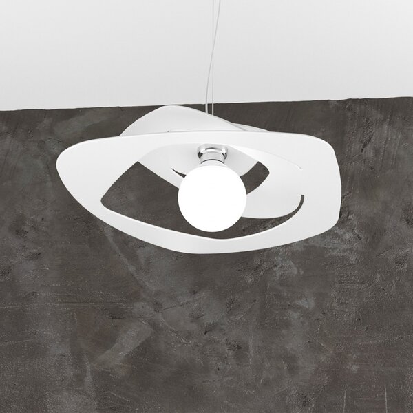 Lampadario moderno top light warped 1157 s50 e27 led metallo sospensione - Top Light
