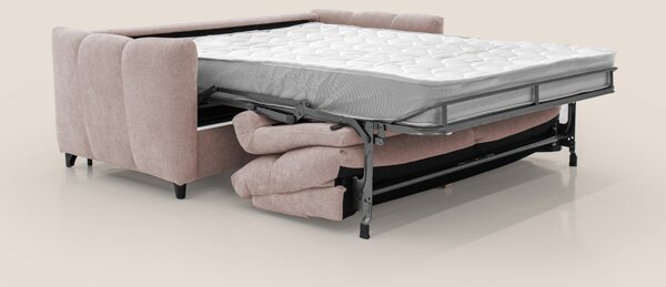 Peonia divano letto scandinavo con materasso H18 cm e morbido e alto s