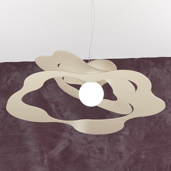 Lampadario moderno top light ripples 1158 s70 e27 led metallo sospensione - Top Light