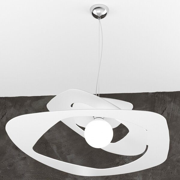 Lampadario moderno top light warped 1157 s65 e27 led metallo sospensione - Top Light