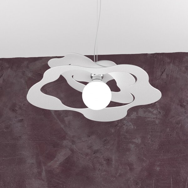 Lampadario moderno top light ripples 1158 s50 e27 led metallo sospensione - Top Light