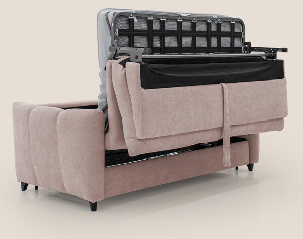 Peonia divano letto scandinavo con materasso H18 cm e morbido e alto s