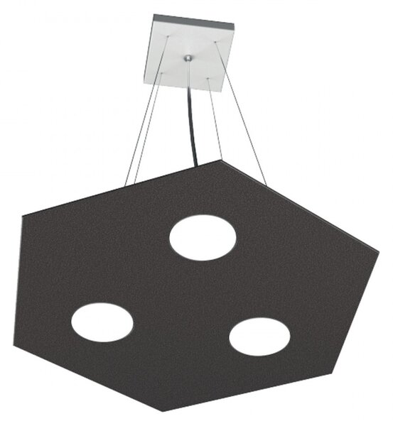 Lampadario moderno top light hexagon 1142 sp+1 gx53 led metallo sospensione - Top Light
