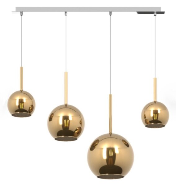 Lampadario moderno top light future 1155cr s4 rmix e27 led vetro pirex soffiato - Top Light