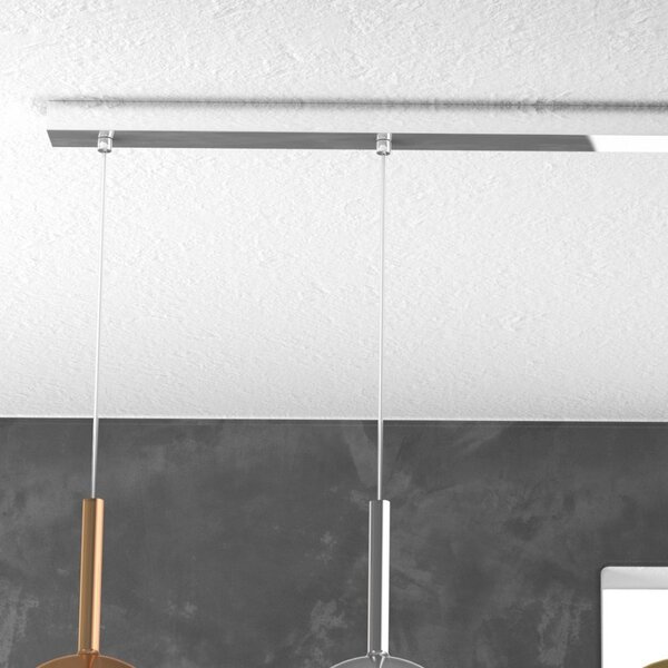 Lampadario moderno top light future 1155cr s4 rp mc e27 led vetro pirex soffiato - Top Light