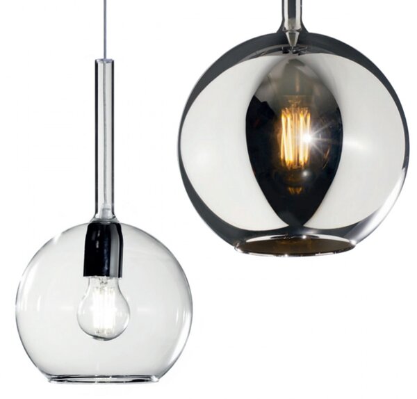 Lampadario moderno top light future 1155cr s3 rmix tc e27 led vetro pirex soffiato sospensione - Top Light