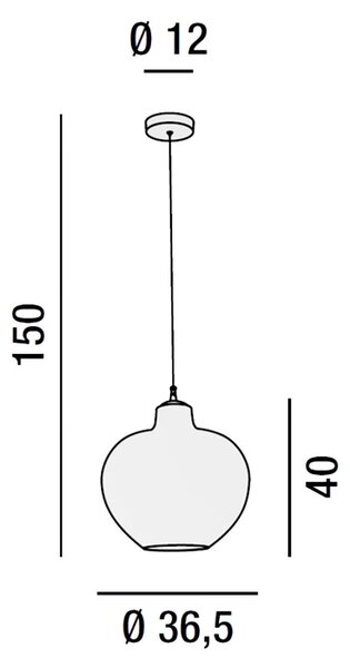 Lampadario cromo perenz bowl 6666 sp e27 led sospensione vetro moderno lampada soffitto - Perenz