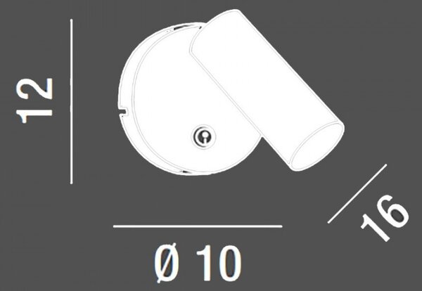 Faretto moderno perenz canor 6640 b lc led spot orientabile metallo bianco opaco - Perenz