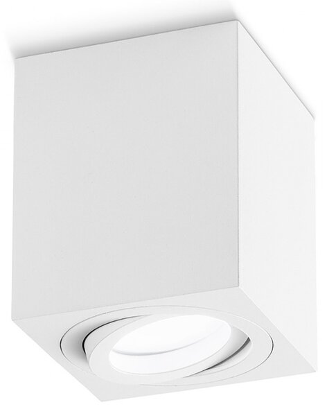 Plafoniera gea led notus q led lampada soffitto parallelepipedo orientabile moderna alluminio interni gu10 - Gea Led