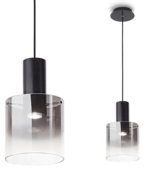 Lampadario moderno perenz hugo 6664 sp led gu10 sospensione vetro metallo interni - Perenz