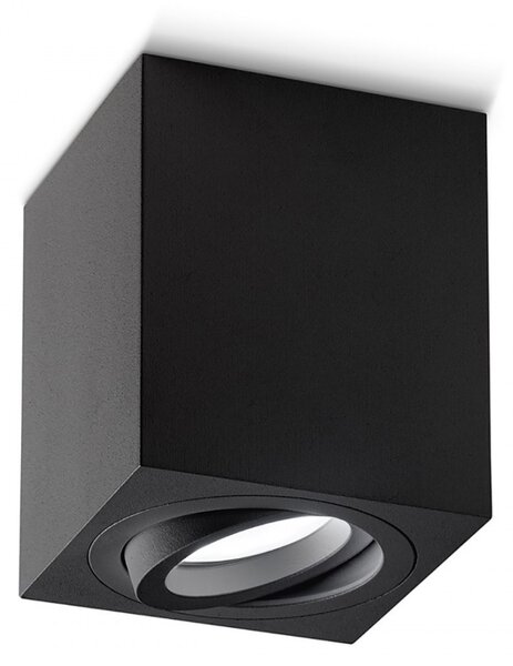 Plafoniera gea led notus q led lampada soffitto parallelepipedo orientabile moderna alluminio interni gu10 - Gea Led