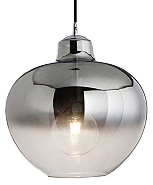 Lampadario cromo perenz bowl 6666 sp e27 led sospensione vetro moderno lampada soffitto - Perenz