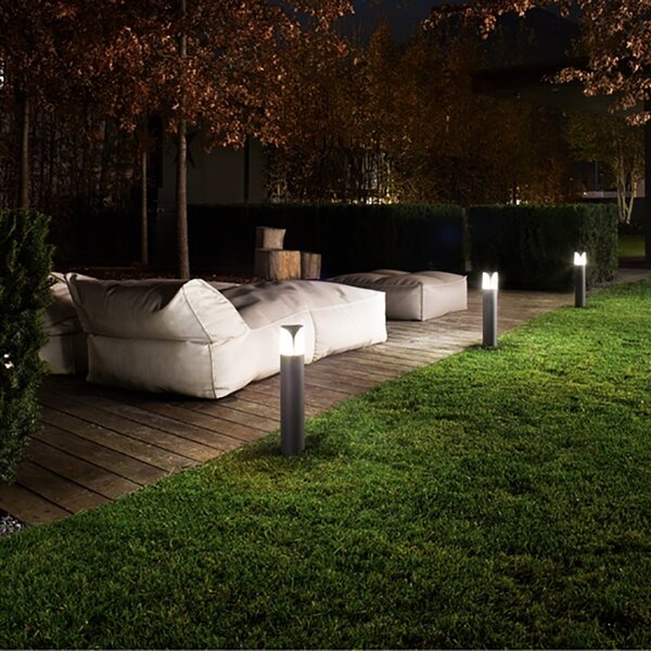 Lampioncino esterno gea led stele ges731 e27 led ip44 h50 lampada terra moderna - Gea Led