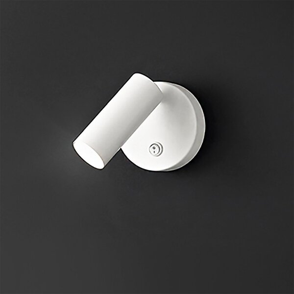 Faretto moderno perenz canor 6640 b lc led spot orientabile metallo bianco opaco - Perenz