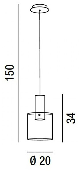 Lampadario moderno perenz hugo 6664 tr led gu10 sospensione vetro metallo interni - Perenz
