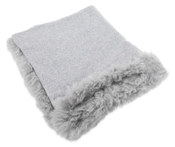 Coperta di lana e pelliccia 140x180 cm - Native Natural