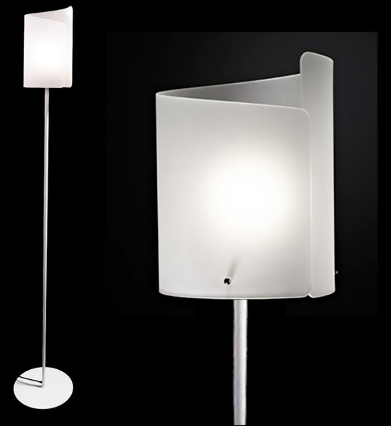 Piantana moderna selene illuminazione papiro 0388 053 e27 led dimmerabile vetro lampada terra - Selene Illuminazione
