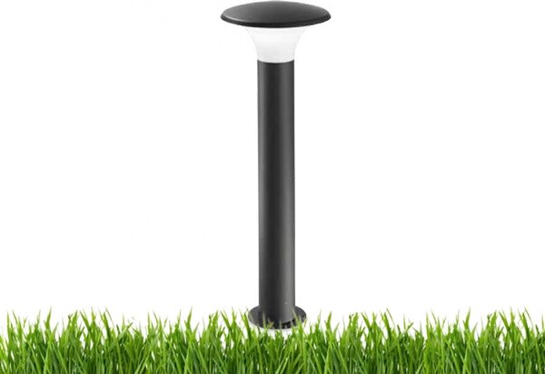 Lampioncino alluminio gea led leo ges512 led lampada terra grigio antracite moderno esterno 75cm ip44 e27 - Gea Led