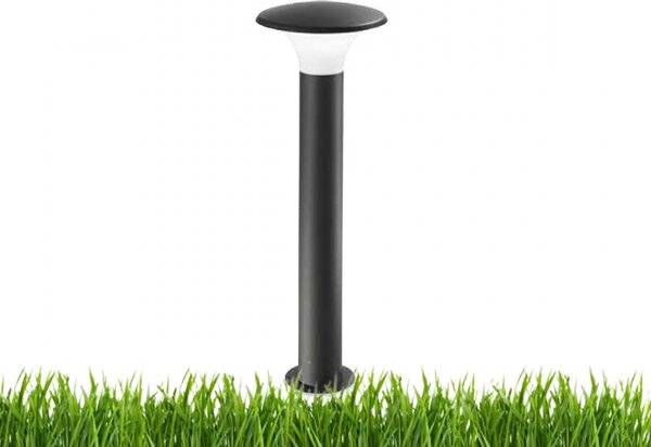 Lampioncino alluminio gea led leo ges512 led lampada terra grigio antracite moderno esterno 75cm ip44 e27 - Gea Led