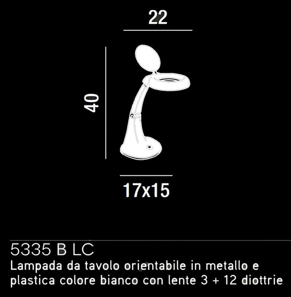 Abat-jour moderna perenz miniclose 5335 b lc led lampada scrivania orientabile - Perenz