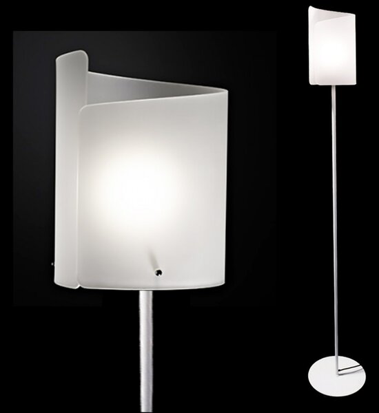 Piantana moderna selene illuminazione papiro 0388 053 e27 led dimmerabile vetro lampada terra - Selene Illuminazione