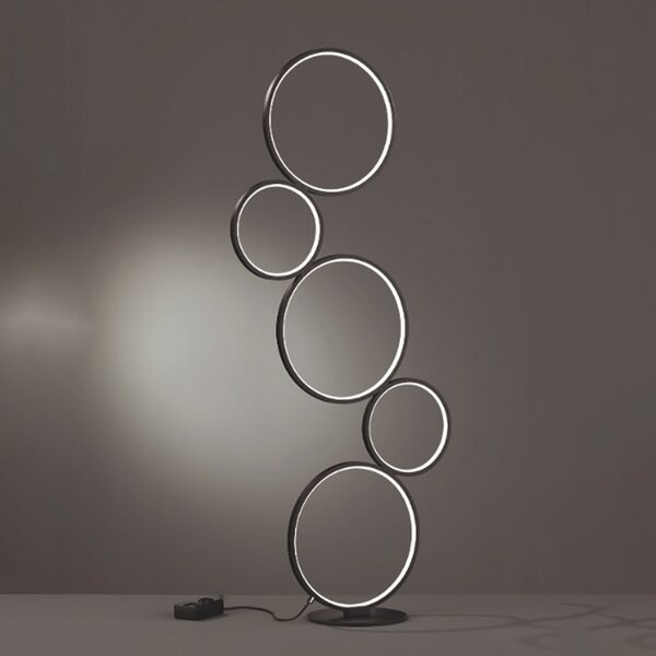 Piantana moderna trio lighting rondo led metallo dimmerabile lampada terra - Trio Lighting
