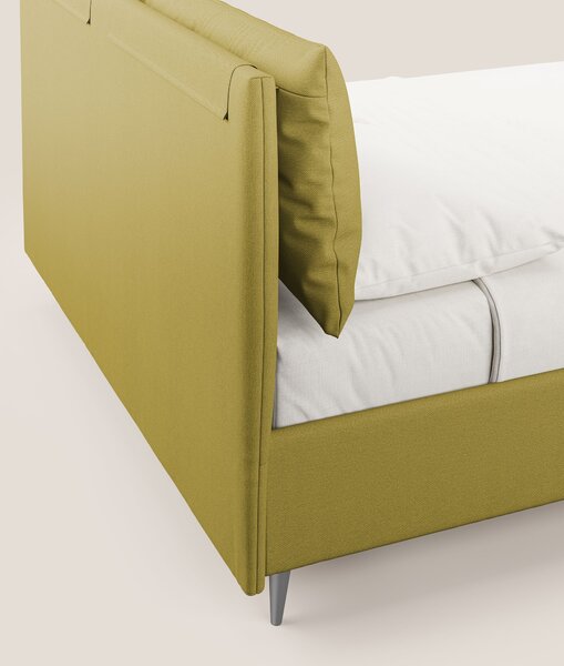 Elsa letto imbottito con vano contenitore in tessuto smacchiabile T05
