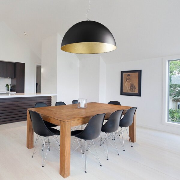 Lampadario classico padana lampadari roma 1060 sp3 e27 led alluminio nero foglia sospensione - Padana Lampadari