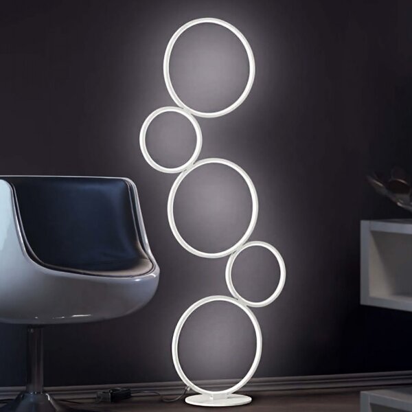 Piantana moderna trio lighting rondo led metallo dimmerabile lampada terra - Trio Lighting
