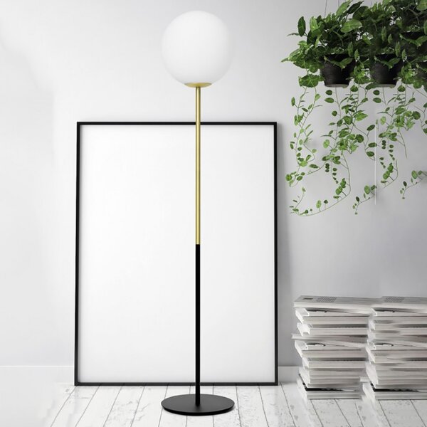 Piantana miloox jugen 1744 62 e27 led dimmerabile vetro metallo - Miloox