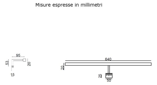 Applique moderno scamm pipol 1 pi231 led lampada parete monoemissione - Scamm