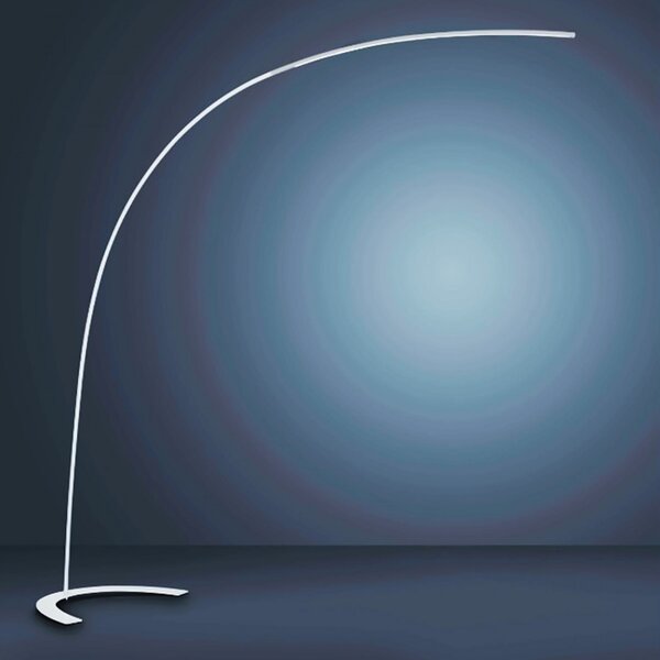 Piantana arco trio lighting tr-shanghai 18w led 1800lm 3000°k dimmerabile lampada terra braccio moderna interno - Trio Lighting