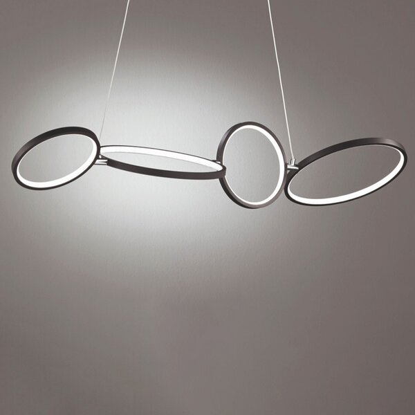 Lampadario moderno trio lighting rondo led metallo dimmerabile lampada sospensione - Trio Lighting