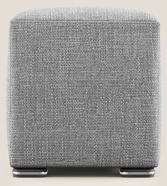 Cube pouf in morbido tessuto impermeabile ad intreccio melangiato T06