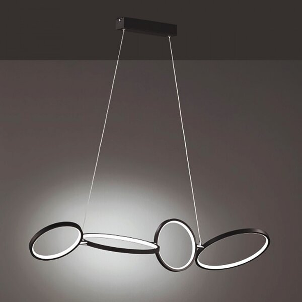 Lampadario moderno trio lighting rondo led metallo dimmerabile lampada sospensione - Trio Lighting