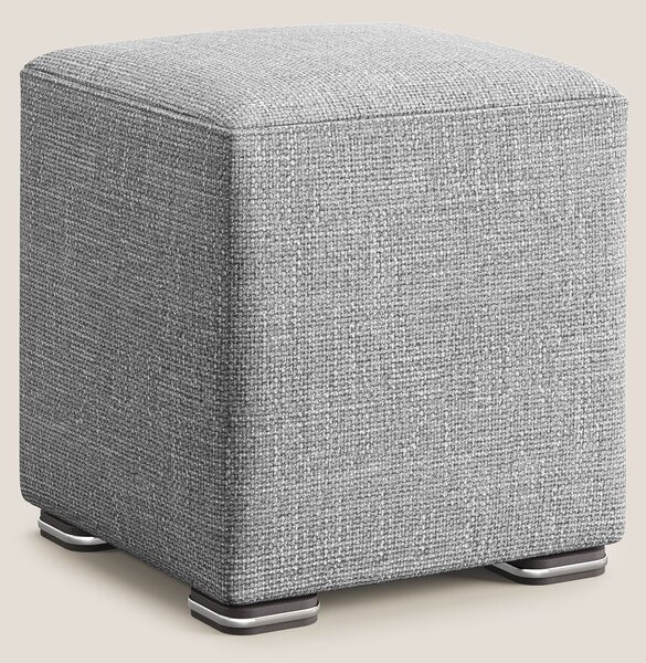 Cube pouf in morbido tessuto impermeabile ad intreccio melangiato T06