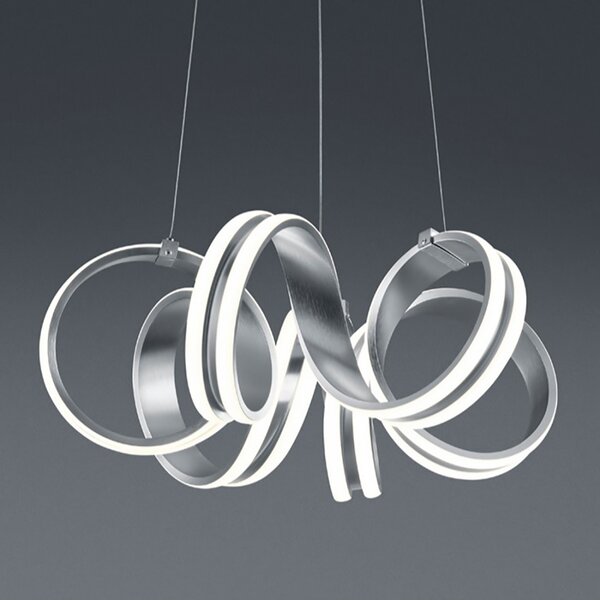 Lampadario trio lighting carrera 38w led 4400lm 3000°k alluminio dimmerabile sospensione ultramoderna interno - Trio Lighting