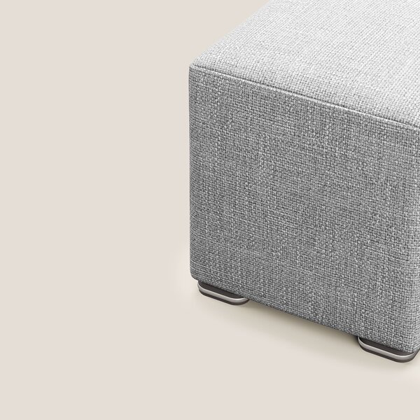 Cube pouf in morbido tessuto impermeabile ad intreccio melangiato T06