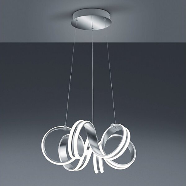 Lampadario trio lighting carrera 38w led 4400lm 3000°k alluminio dimmerabile sospensione ultramoderna interno - Trio Lighting