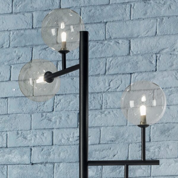 Piantana moderna illuminando bolle te 5 nr tr g9 led metallo vetro lampada terra - Illuminando