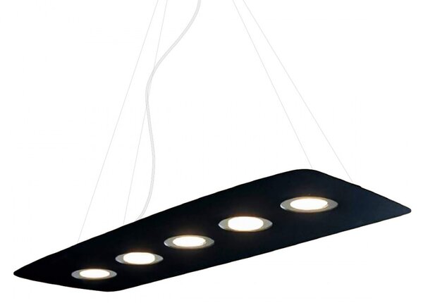 Lampadario moderno illuminando demetra deme5+2slnrgr gx53 led metallo sospensione - Illuminando