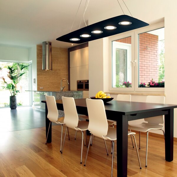 Lampadario moderno illuminando demetra deme5+2slnrgr gx53 led metallo sospensione - Illuminando