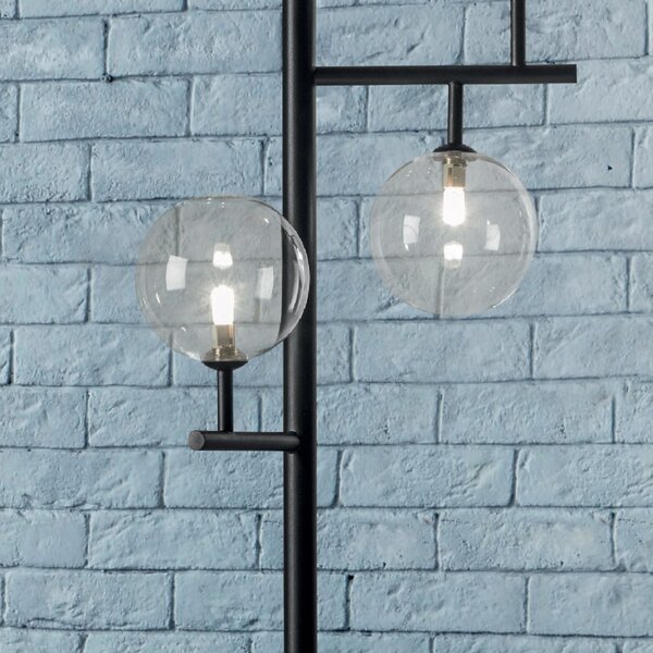 Piantana moderna illuminando bolle te 5 nr tr g9 led metallo vetro lampada terra - Illuminando