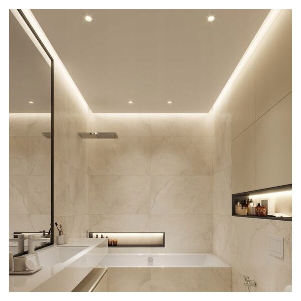 Profilo da incasso per strisce LED 1 m nero/bianco