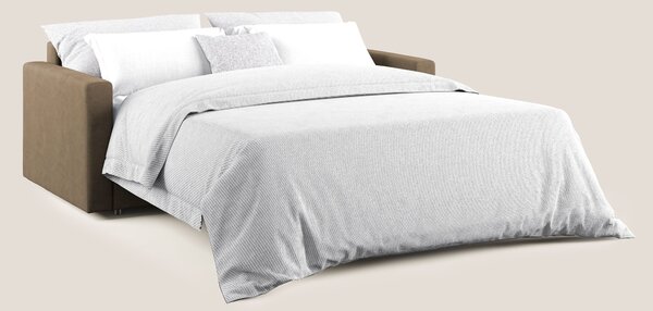 Chris Divano letto in microfibra smacchiabile T11 marrone