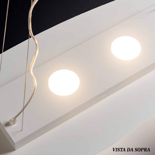 Lampadario moderno illuminando demetra deme5+2slbnfo gx53 led metallo sospensione biemissione - Illuminando