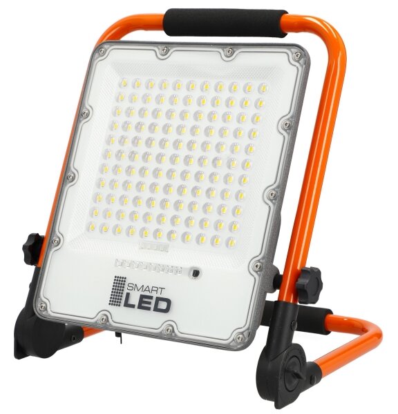 Faretto LED ricaricabile con treppiede LED/100W/3,2V 5000K 5000 mAh IP65 arancione