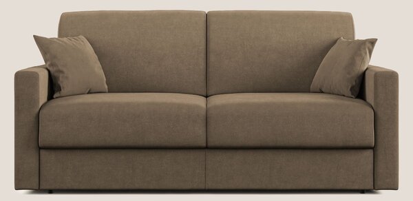 Chris Divano letto in microfibra smacchiabile T11 marrone
